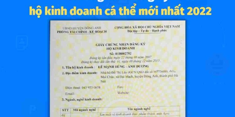 Hướng dẫn đăng ký hộ kinh doanh cá thể mới nhất